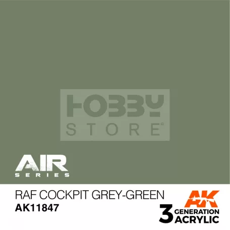 AK-Interactive Acrylics 3rd generation RAF Cockpit Grey-Green AIR SERIES akrilfesték AK11847