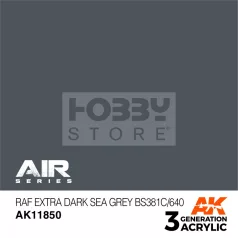   AK-Interactive Acrylics 3rd generation RAF Extra Dark Sea Grey BS381C/640 AIR SERIES akrilfesték AK11850