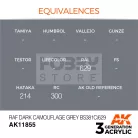 AK-Interactive Acrylics 3rd generation RAF Dark Camouflage Grey BS381C/629 AIR SERIES akrilfesték AK11855