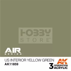   AK-Interactive Acrylics 3rd generation US Interior Yellow Green AIR SERIES akrilfesték AK11859