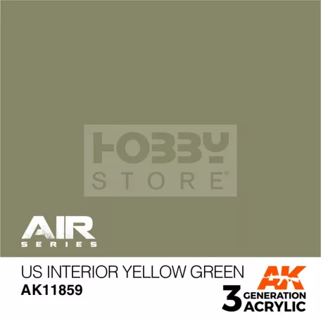 AK-Interactive Acrylics 3rd generation US Interior Yellow Green AIR SERIES akrilfesték AK11859