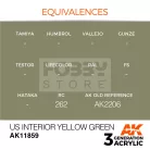 AK-Interactive Acrylics 3rd generation US Interior Yellow Green AIR SERIES akrilfesték AK11859