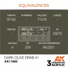 AK-Interactive Acrylics 3rd generation Dark Olive Drab 41 AIR SERIES akrilfesték AK11860
