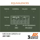 AK-Interactive Acrylics 3rd generation Medium Green 42 AIR SERIES akrilfesték AK11861