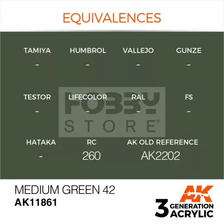 AK-Interactive Acrylics 3rd generation Medium Green 42 AIR SERIES akrilfesték AK11861