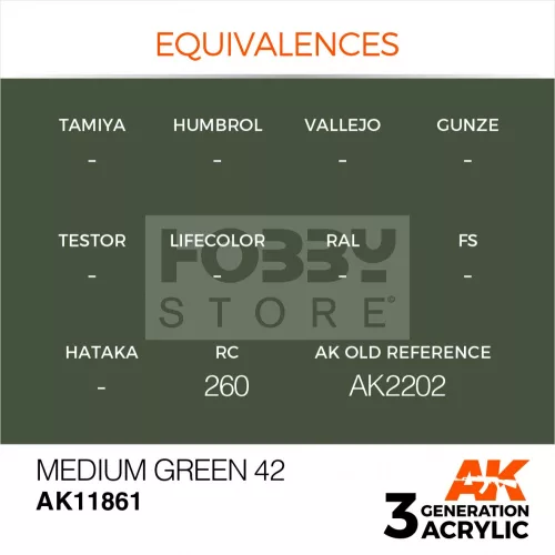 AK-Interactive Acrylics 3rd generation Medium Green 42 AIR SERIES akrilfesték AK11861