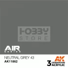 AK-Interactive Acrylics 3rd generation Neutral Grey 43 AIR SERIES akrilfesték AK11862