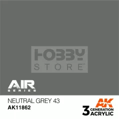   AK-Interactive Acrylics 3rd generation Neutral Grey 43 AIR SERIES akrilfesték AK11862