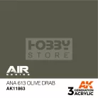 AK-Interactive Acrylics 3rd generation ANA 613 Olive Drab AIR SERIES akrilfesték AK11863