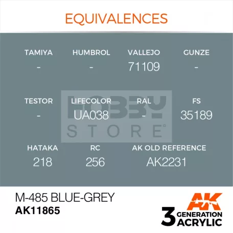 AK-Interactive Acrylics 3rd generation M-485 Blue-Grey AIR SERIES akrilfesték AK11865