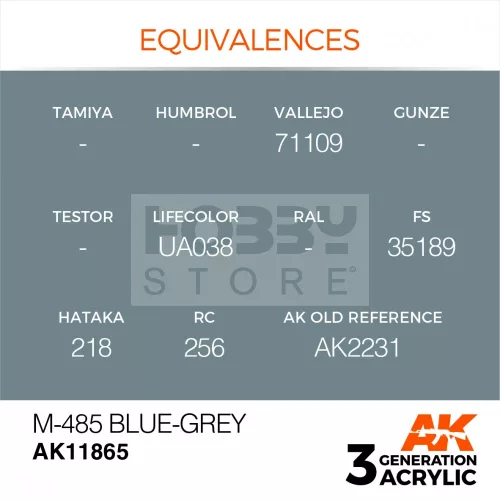 AK-Interactive Acrylics 3rd generation M-485 Blue-Grey AIR SERIES akrilfesték AK11865