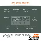 AK-Interactive Acrylics 3rd generation Dull Dark Green FS 34092 AIR SERIES akrilfesték AK11873