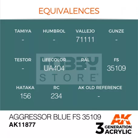 AK-Interactive Acrylics 3rd generation Aggressor Blue FS 35109 AIR SERIES akrilfesték AK11877