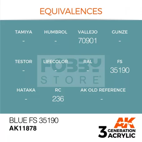 AK-Interactive Acrylics 3rd generation Blue FS 35190 AIR SERIES akrilfesték AK11878