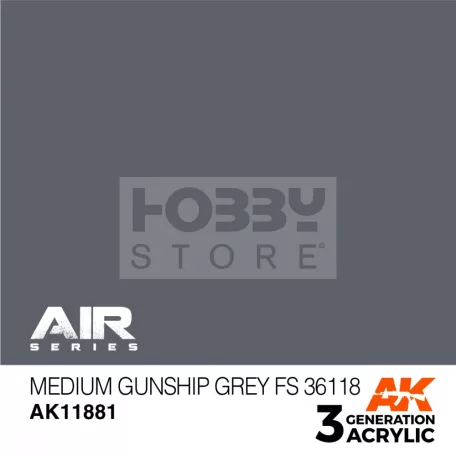 AK-Interactive Acrylics 3rd generation Medium Gunship Grey FS 36118 AIR SERIES akrilfesték AK11881