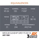 AK-Interactive Acrylics 3rd generation Medium Gunship Grey FS 36118 AIR SERIES akrilfesték AK11881