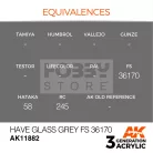 AK-Interactive Acrylics 3rd generation Have Glass Grey FS 36170 AIR SERIES akrilfesték AK11882