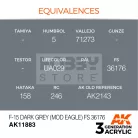 AK-Interactive Acrylics 3rd generation F-15 Dark Grey (Mod Eagle) FS 36176 AIR SERIES akrilfesték AK11883