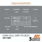 AK-Interactive Acrylics 3rd generation Dark Gull Grey FS 36231 AIR SERIES akrilfesték AK11884