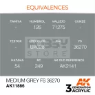 AK-Interactive Acrylics 3rd generation Medium Grey FS 36270 AIR SERIES akrilfesték AK11886