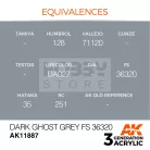 AK-Interactive Acrylics 3rd generation Dark Ghost Grey FS 36320 AIR SERIES akrilfesték AK11887
