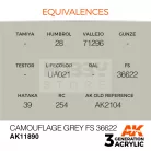 AK-Interactive Acrylics 3rd generation Camouflage Grey FS 36622 AIR SERIES akrilfesték AK11890