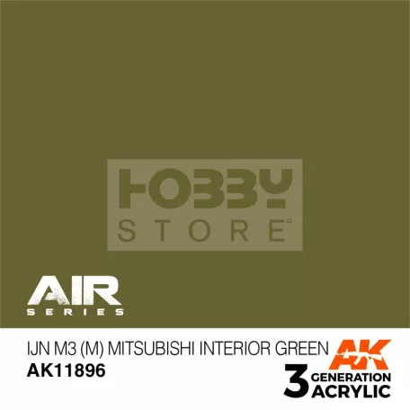 AK-Interactive Acrylics 3rd generation IJN M3 (M) Mitsubishi Interior Green AIR SERIES akrilfesték AK11896