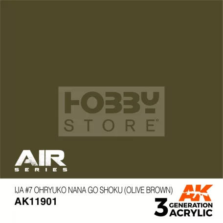 AK-Interactive Acrylics 3rd generation IJA #7 Ohryuko Nana Go Shoku (Olive Brown) AIR SERIES akrilfesték AK11901
