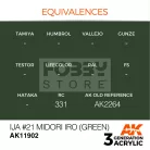 AK-Interactive Acrylics 3rd generation IJA #21 Midori iro (Green) AIR SERIES akrilfesték AK11902