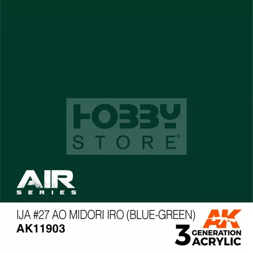 AK-Interactive Acrylics 3rd generation IJA #27 Ao Midori iro (Blue-Green) AIR SERIES akrilfesték AK11903