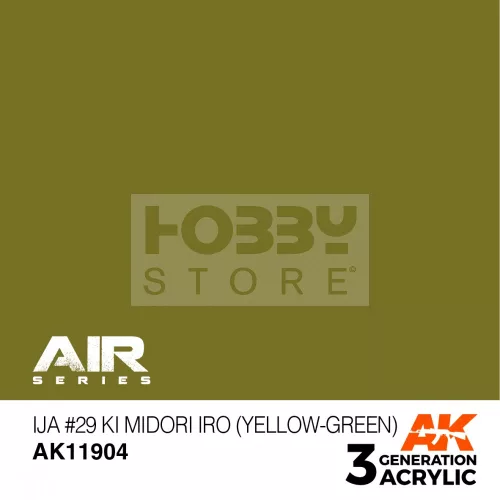AK-Interactive Acrylics 3rd generation IJA #29 Ki Midori iro (Yellow-Green) AIR SERIES akrilfesték AK11904