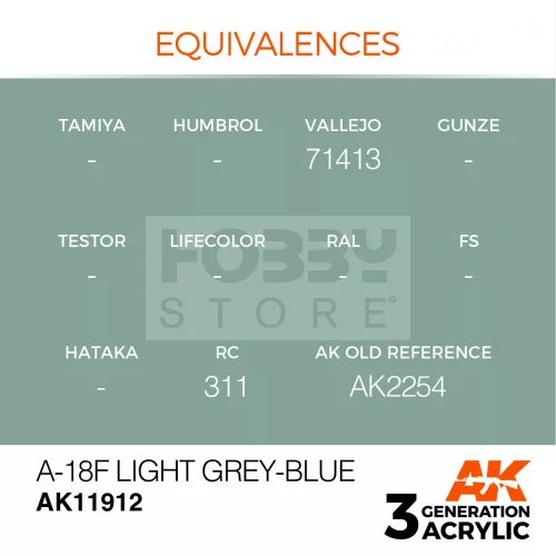 AK-Interactive Acrylics 3rd generation A-18f Light Grey-Blue AIR SERIES akrilfesték AK11912