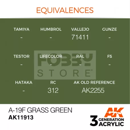 AK-Interactive Acrylics 3rd generation A-19f Grass Green AIR SERIES akrilfesték AK11913