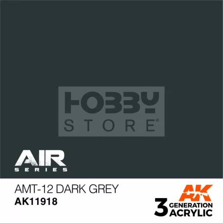 AK-Interactive Acrylics 3rd generation AMT-12 Dark Grey AIR SERIES akrilfesték AK11918