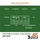 AK-Interactive Acrylics 3rd generation Radome & Wheel Hub Green AIR SERIES akrilfesték AK11919