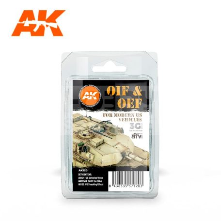 AK-Interactive OIF & OEF – US VEHICLES WEATHERING SET - koszoló szett AK120