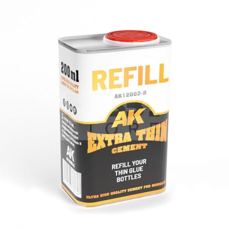 AK Interactive EXTRA THIN CEMENT REFILL - extra híg makett ragasztó 200 ml (utántöltő) AK12002-B