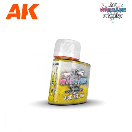 AK-Interactive - ACID YELLOW – ENAMEL LIQUID PIGMENT - Folyékony pigment - sav sárga 35 ml AK1201