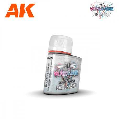 AK-Interactive - BATTLE ASHES – ENAMEL LIQUID PIGMENT - Folyékony pigment - hamu színű 35 ml AK1202