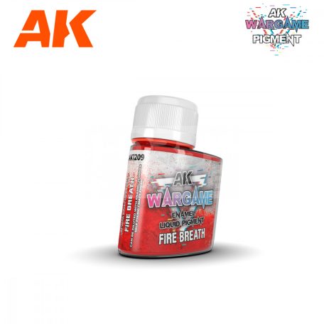 AK-Interactive - FIRE BREATH – ENAMEL LIQUID PIGMENT - Folyékony pigment - vörös fuvallat színű - 35 ml AK1209