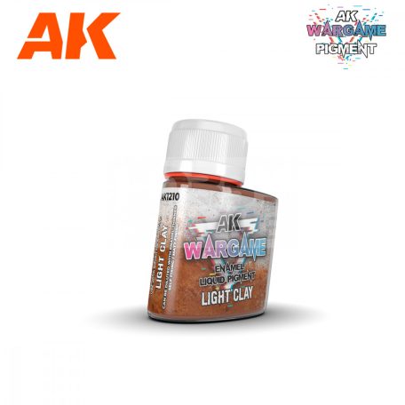 AK-Interactive - LIGHT CLAY – ENAMEL LIQUID PIGMENT - Folyékony pigment - világos agyag színű - 35 ml AK1210