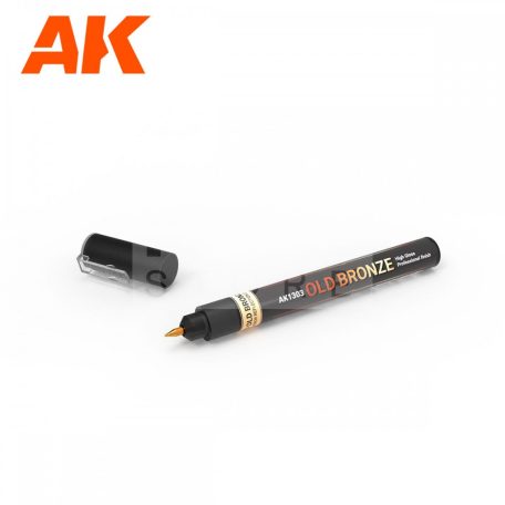 AK-Interactive - METALLIC LIQUID MARKER – OLD BRONZE - Bronz színű marker makettezőknek AK1303