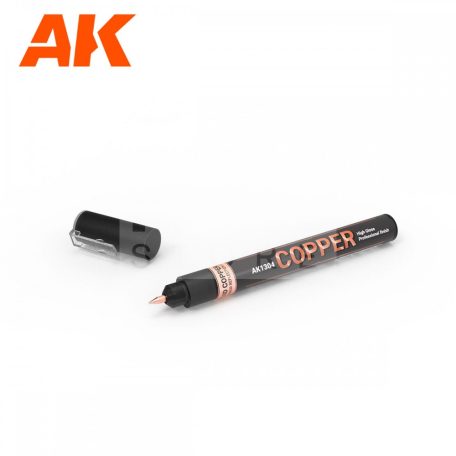 AK-Interactive - METALLIC LIQUID MARKER – COPPER - Réz színű marker makettezőknek AK1304