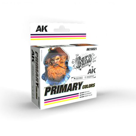 AK-Interactive PRIMARY COLORS – INK SET (Tinta szett 3X30 ml) AK16021
