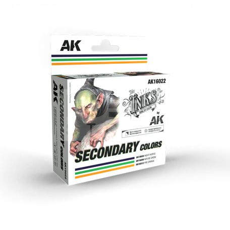 AK-Interactive SECUNDARY COLORS – INK SET (Tinta szett 3X30 ml) AK16022
