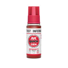 AK QUICK GEN ACRYLIC COLOR - INFERNAL RED 18 ml - AK17037