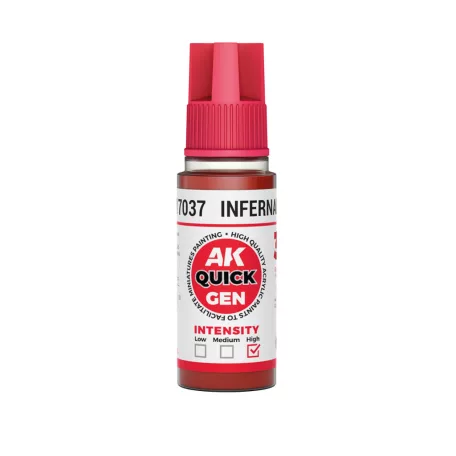 AK QUICK GEN ACRYLIC COLOR - INFERNAL RED 18 ml - AK17037