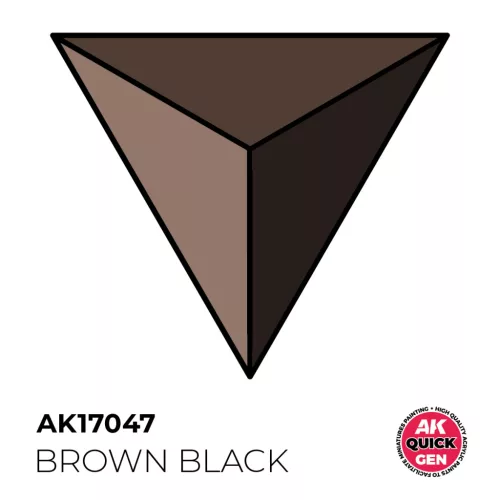 AK QUICK GEN ACRYLIC COLOR - BROWN BLACK 18 ml - AK17047