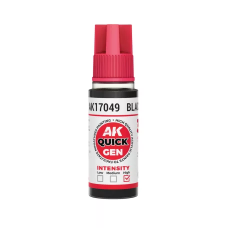 AK QUICK GEN ACRYLIC COLOR - BLACK 18 ml - AK17049