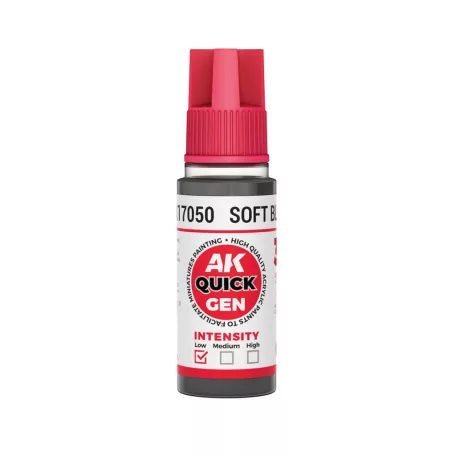 AK QUICK GEN ACRYLIC COLOR - SOFT BLACK 18 ml - AK17050